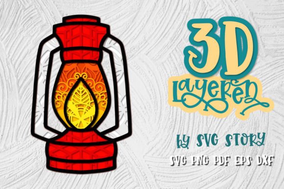 3D Camper Lamp Layered SVG Design: A Modern Solution for Creative and Functional Projects
