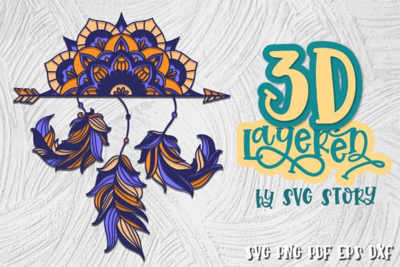 3D Dreamcatcher Mandala 13 SVG Design: A Versatile Tool for Creative Projects