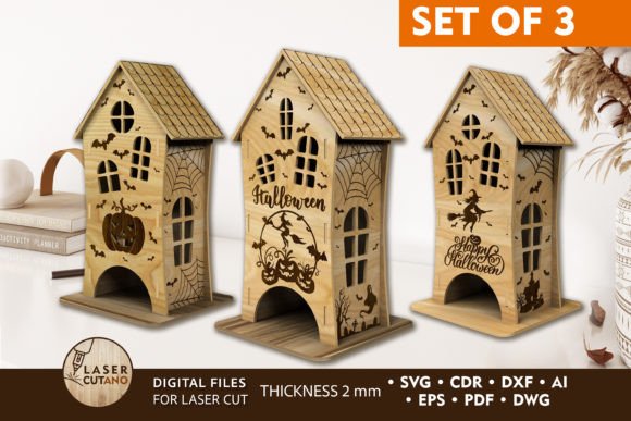 3D Halloween Houses Bundle