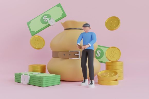 3D Illustration of Economic Recession: A Versatile Visual Tool for Modern Businesses