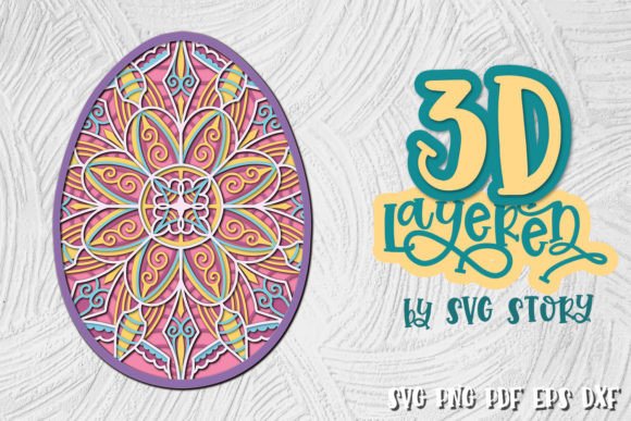 3D Layered Easter Egg 01 Design SVG: Creative Possibilities for Every Occasion