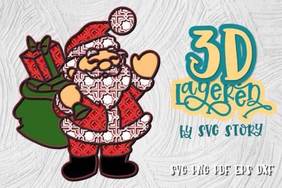 3D Layered Santa Claus Christmas Design: A Creative and Commercial Powerhouse for the Holidays