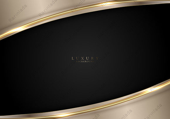 3D Luxury Template Golden Stripes Design: A Modern Vector Graphic for Professional Use