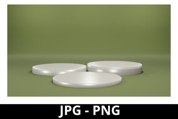 3D Rendered Silver Podium for Design