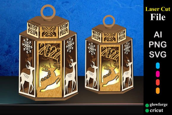 Christmas Deer Lampshade Lantern 3D SVG: A Creative and Practical Design Solution