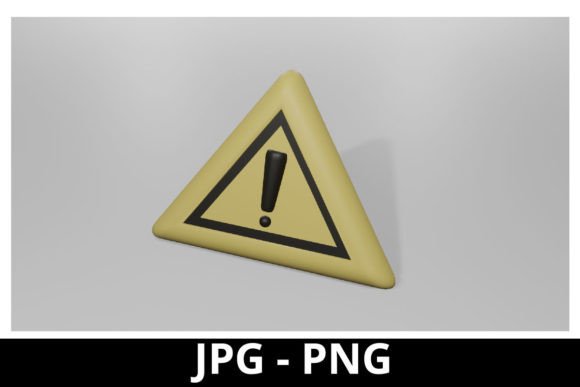 How to Use a 3D Rendered Warning Sign for Design in Your Workflow