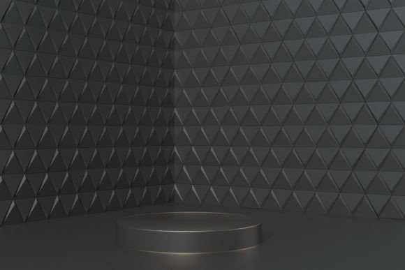 Podium with Triangular Dark Scene: A Versatile Tool for Professional Visuals