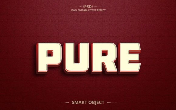 Pure 3D PSD Creative Text Effect Design: A Versatile Tool for Modern Creatives