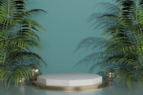 White Podium in Tropical Forest